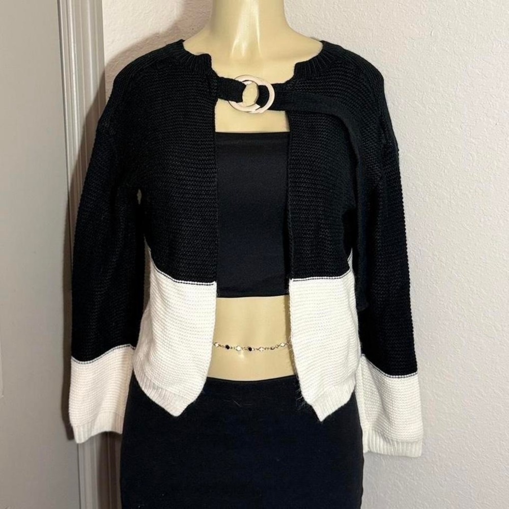 Love Tree Black and white cardigan